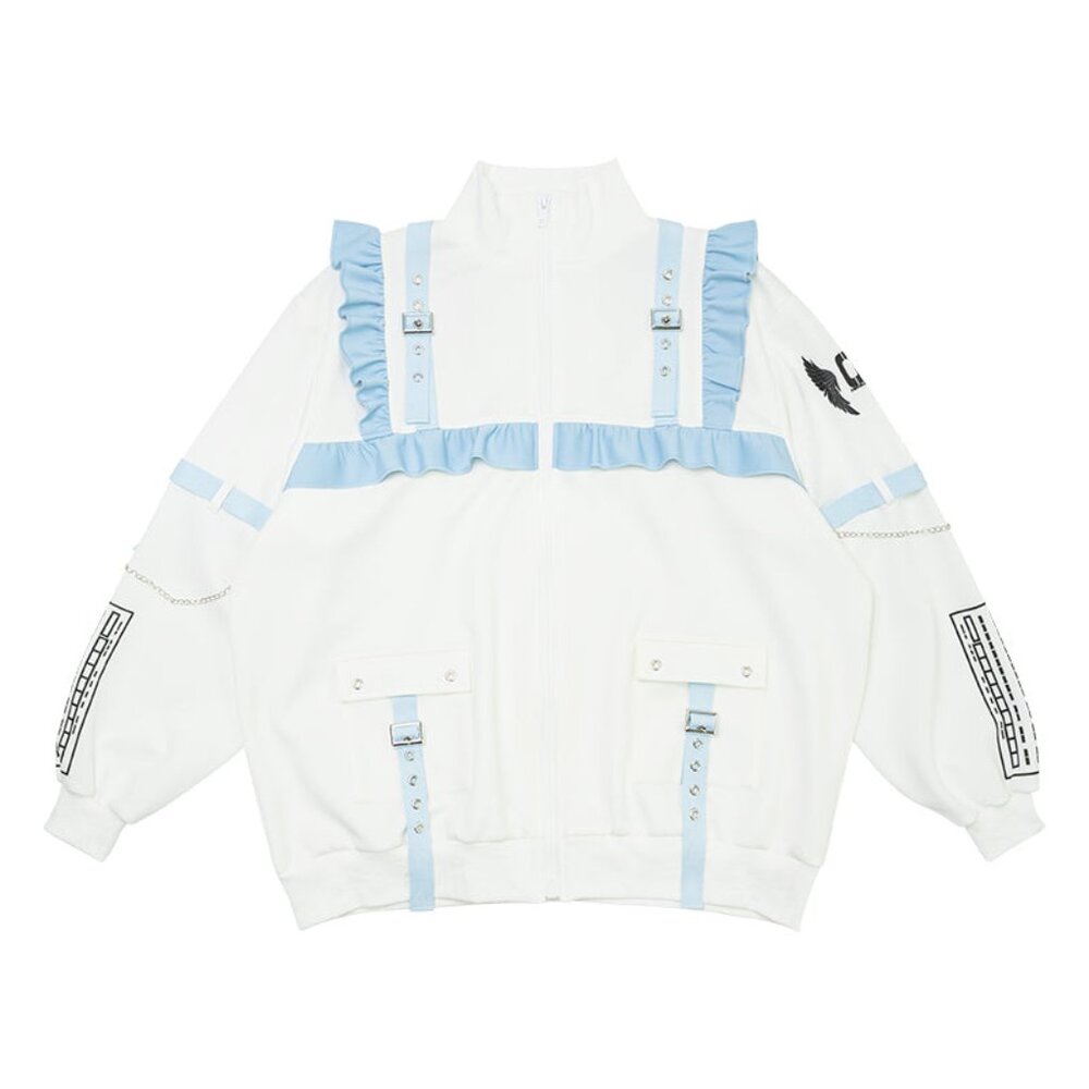 NEW ACDC RAG x Hatsune Miku Forever White Blue Frill Oversized Jacket
